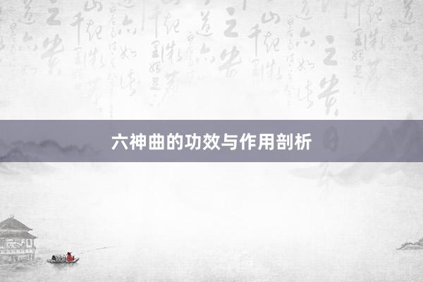 六神曲的功效与作用剖析